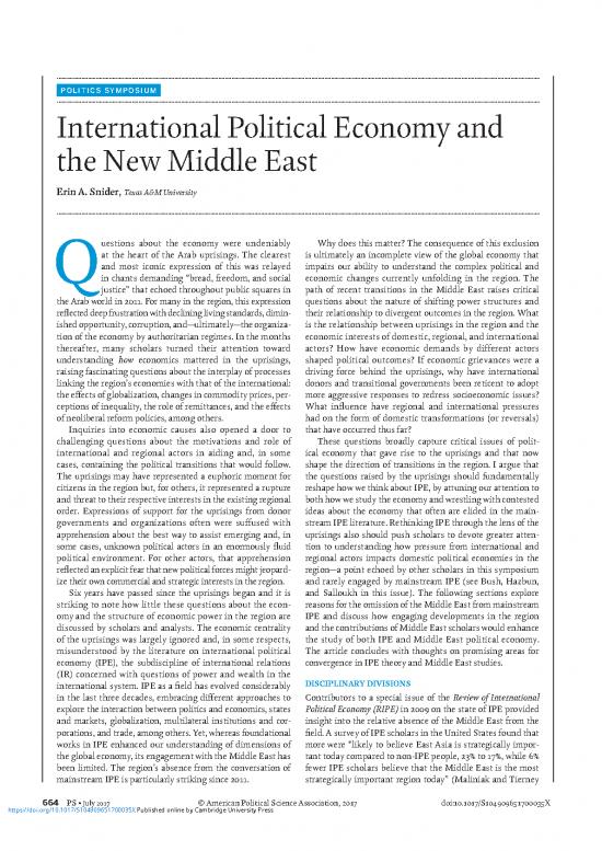 picture International Political Economy Pdf 127724 | International Political Economy And The New Middle East