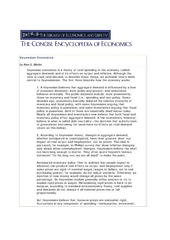 picture Monetary Economics Pdf 127346 | Keynes Newclassical