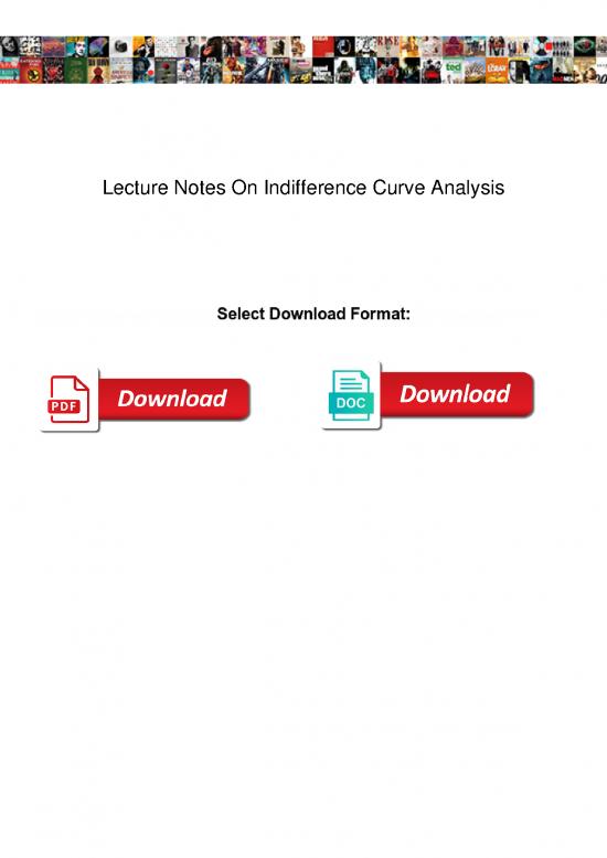 Economics Pdf 125984 Indifference Curve Economics Pdf 125984 Indifference Curve