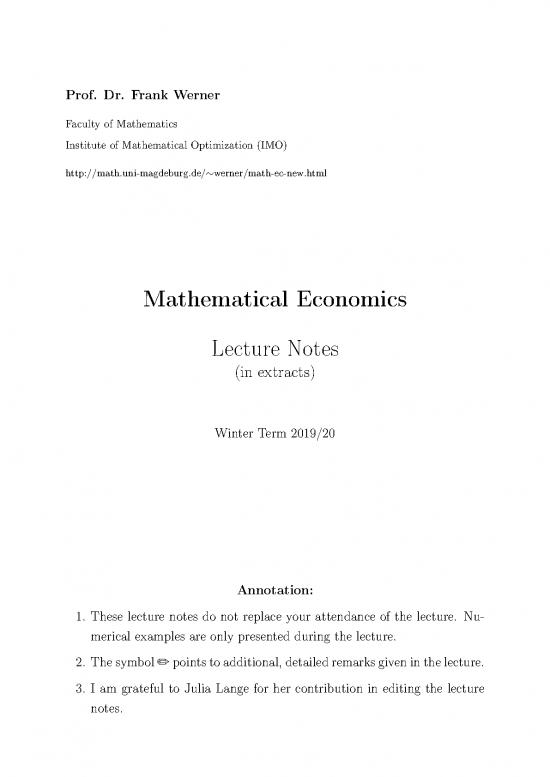 picture Economics Pdf 125842 | Mathematical Economics Lecture Notes