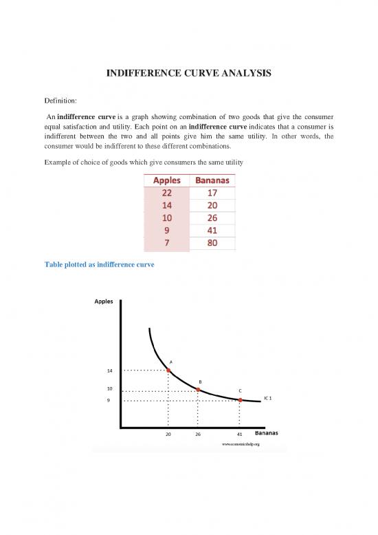 Economics Pdf 125984 | Indifference Curve