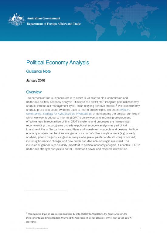 picture_Political Economy Pdf 126047 | Political Economy Analysis Guidance Note