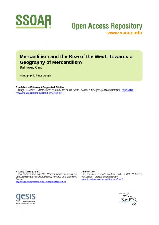 picture1_Mercantilism Theory Pdf 127275 | Ssoar 2011 Ballinger Mercantilism And The Rise Of