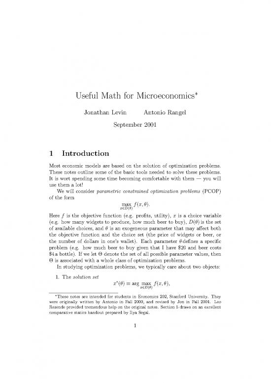 picture Microeconomics Pdf 125915 | Stanford Opt Notes