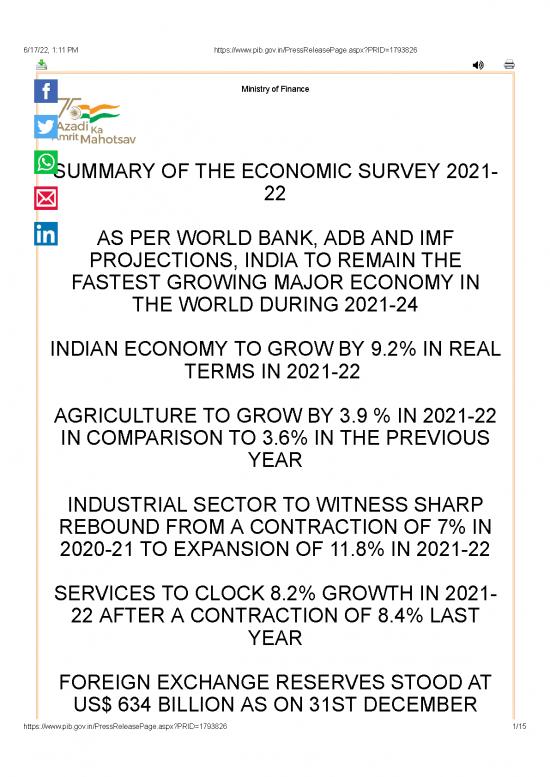 picture1_Economic Survey 125463 | Summary Of Economic Survey