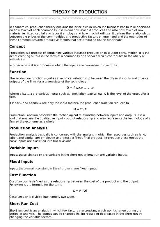 picture Advanced Microeconomics Pdf 126751 | Theory Of Production