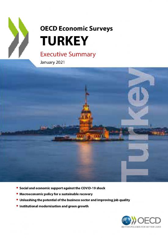 picture Economic Survey 125870 | Turkey 2021 Oecd Economic Survey Executive Summary