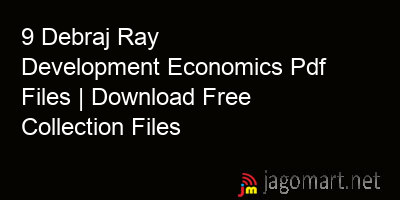 picture 9 Debraj Ray Development Economics Pdf Files | Download Free Collection Files