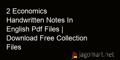 picture 2 Economics Handwritten Notes In English Pdf Files | Download Free Collection Files