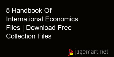 picture 5 Handbook Of International Economics Files | Download Free Collection Files
