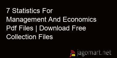 picture 7 Statistics For Management And Economics Pdf Files | Download Free Collection Files