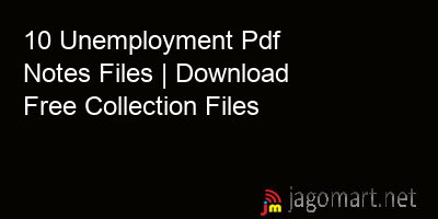 picture 10 Unemployment Pdf Notes Files | Download Free Collection Files
