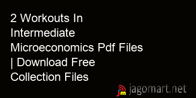 picture 2 Workouts In Intermediate Microeconomics Pdf Files | Download Free Collection Files