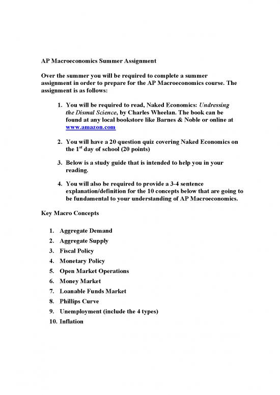 picture_Macroeconomics Theory And Policy Pdf 130358 | Ap Macro Summer Assignment