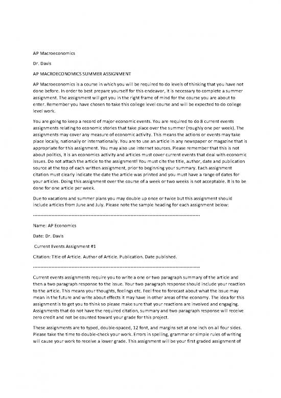 picture_Macroeconomics Assignment Pdf 129853 | Ap Macroeconomics Summer Activity