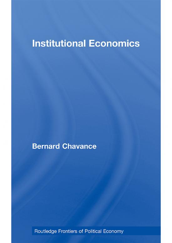 picture Classical Economics Pdf 129397 | Bernard Chavance   Institutional Economics (routledge, 2009)