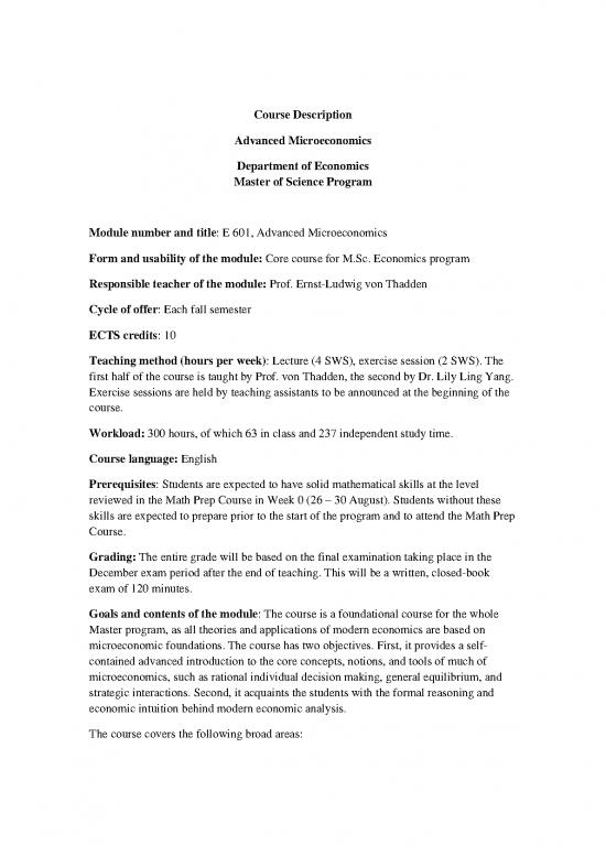 picture Advanced Microeconomics Pdf 129046 | Course Description Msc Micro1