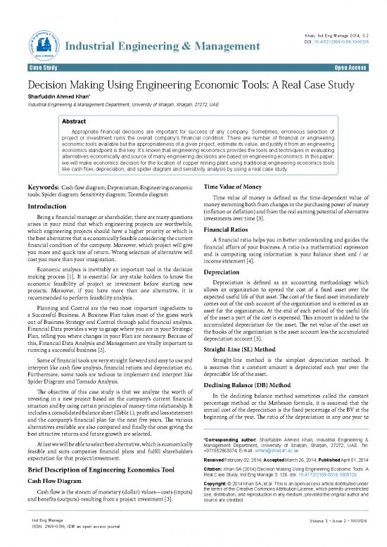 picture_Case Study Pdf 130369 | Decision Making Using Engineering Economic Tools A Real Case Study 2169 1000126