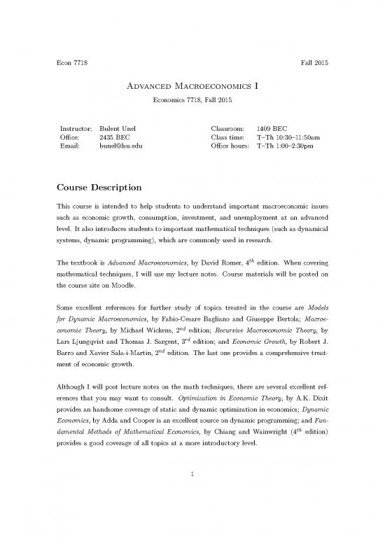 picture Advanced Macroeconomics Pdf 128475 | Ec7718 F15