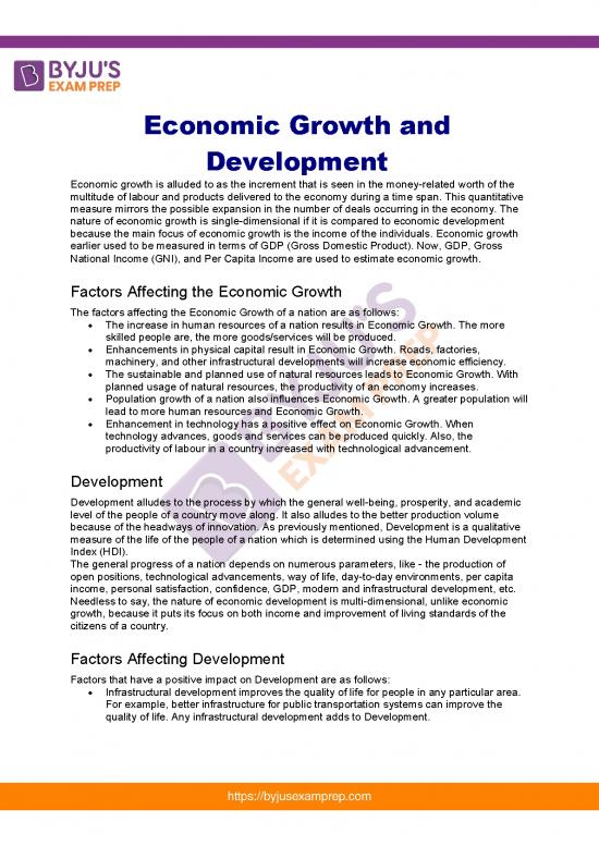 Factors Affecting Economic Development Pdf