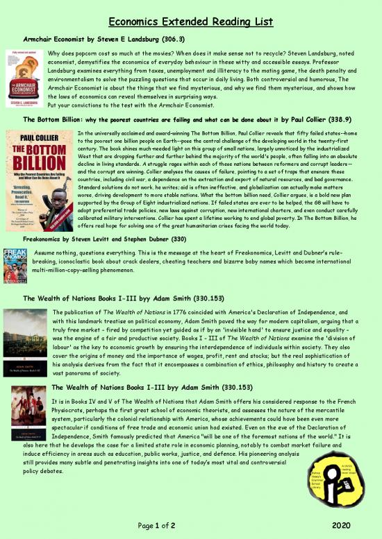picture_The Armchair Economist Pdf 129316 | Economics Extended Reading List 2020