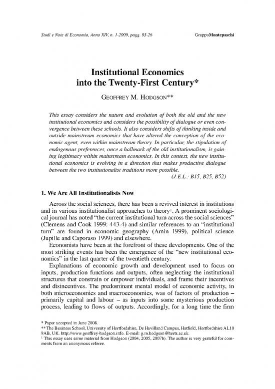 picture1_Institutional Economics Pdf 129273 | Encontro2009 Textohodgson