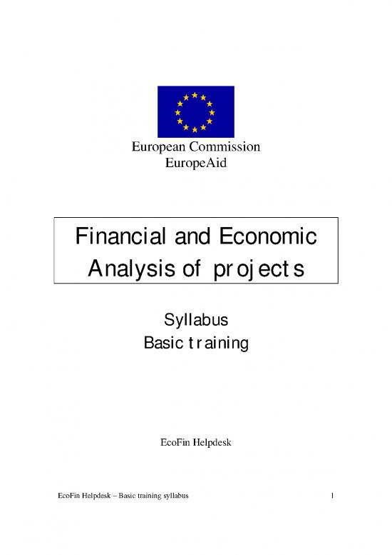 picture Economic Analysis Of Projects Pdf 128757 | Europaid Syllabus Base En
