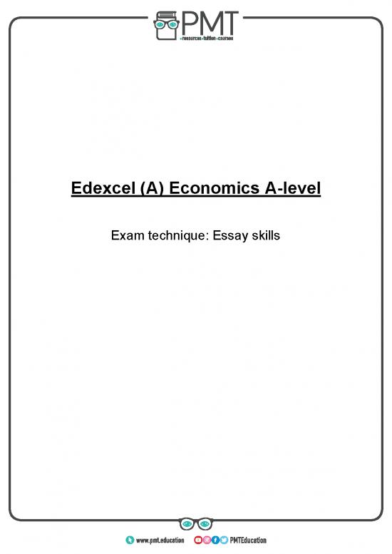 picture Economics Essay Pdf 128409 | Exam Technique   Essay Skills   Edexcel (a) Economics A Level