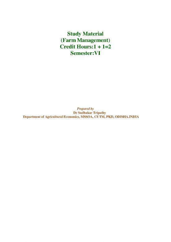 picture Production Economics Pdf 129358 | Farm Management Notes Sudhakar Tripathy 6th Semester 2