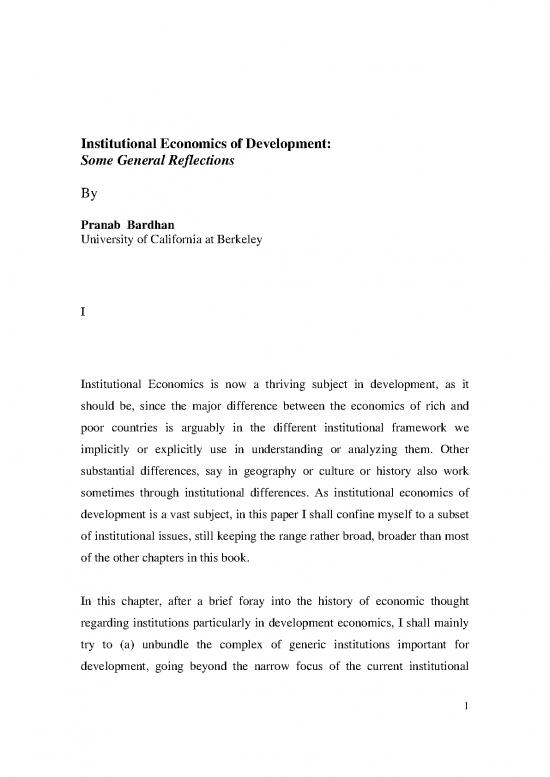 picture Economic Institutions Pdf 129663 | Institutional Economics Of Development