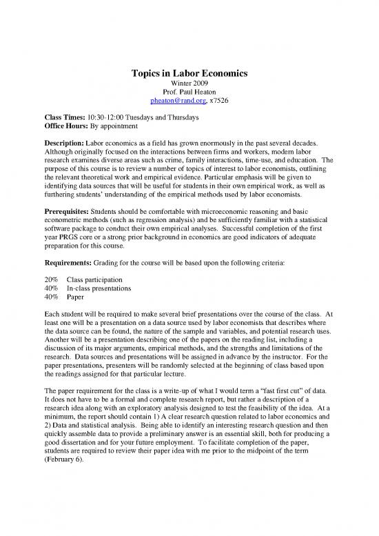 picture Labor Economics Pdf 128914 | Le Syllabus