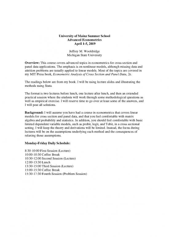 picture Wooldridge Econometrics Pdf 128975 | Mainz Outline 2019 V2