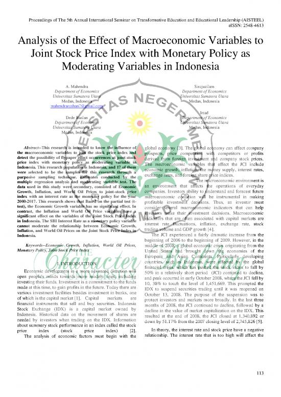 picture1_Macroeconomic Analysis Pdf 128036 | Proceeding
