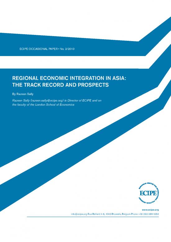 picture1_Economic Integration Pdf 128075 | Regional Economic Integration In Asia The Track Record And Prospects