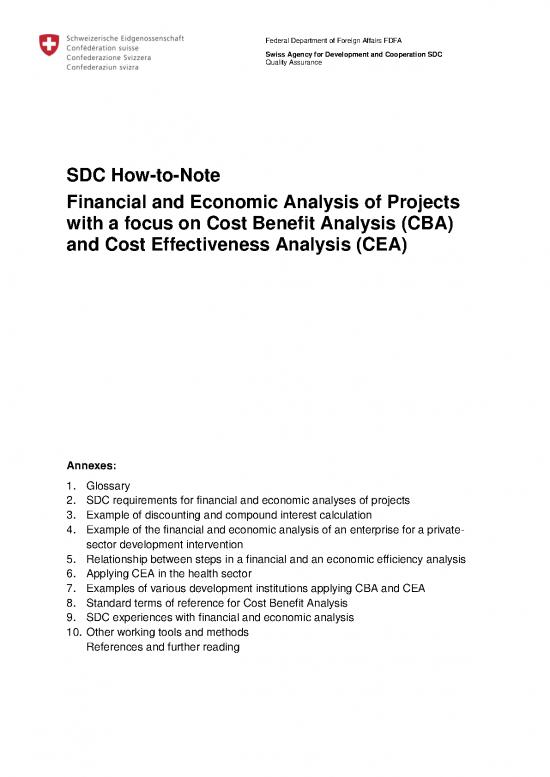 picture1_Economic Analysis Of Projects Pdf 128952 | Sdc How To Note Cba Cea