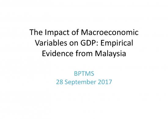 picture_The Impact On Macroeconomic Variables On Gdp Empirical Evidence From Malaysia