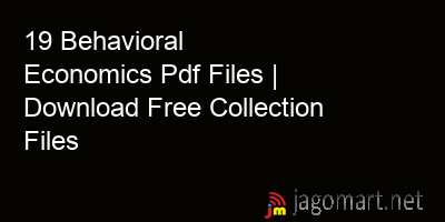 picture 19 Behavioral Economics Pdf Files | Download Free Collection Files