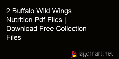 picture 2 Buffalo Wild Wings Nutrition Pdf Files | Download Free Collection Files
