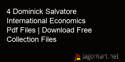 picture 4 Dominick Salvatore International Economics Pdf Files | Download Free Collection Files