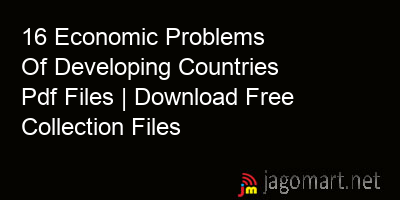 picture 16 Economic Problems Of Developing Countries Pdf Files | Download Free Collection Files
