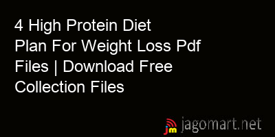 picture 4 High Protein Diet Plan For Weight Loss Pdf Files | Download Free Collection Files
