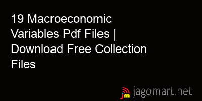 picture 19 Macroeconomic Variables Pdf Files | Download Free Collection Files