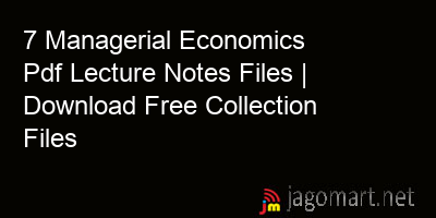 picture 7 Managerial Economics Pdf Lecture Notes Files | Download Free Collection Files