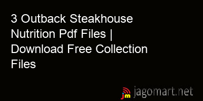 picture 3 Outback Steakhouse Nutrition Pdf Files | Download Free Collection Files
