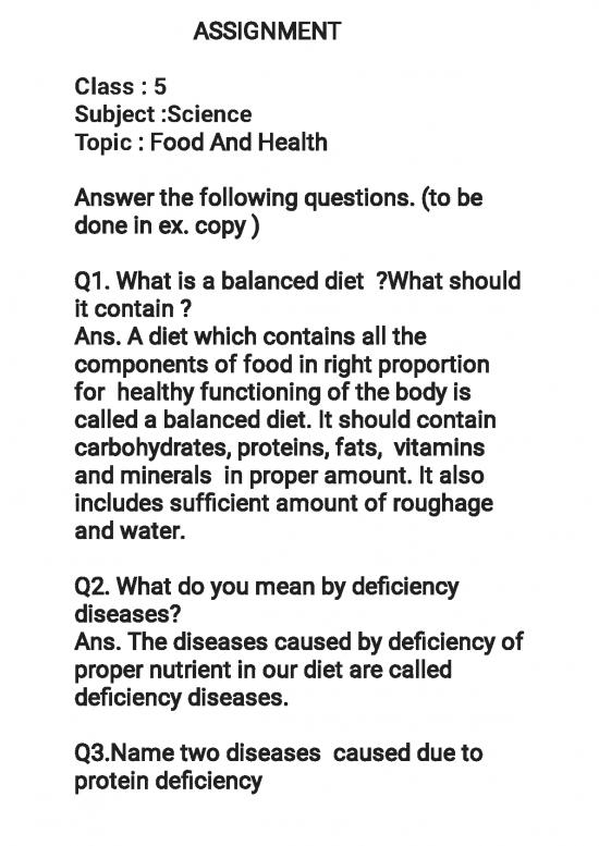 picture1_Balanced Diet Assignment Pdf 132529 | 5 Science
