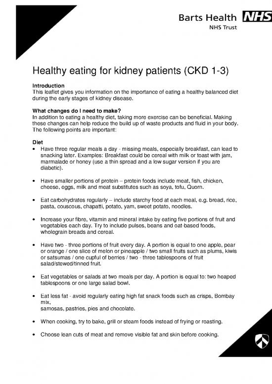 picture Ckd Diet Pdf 132847 | A4 Healthy Eating For Patients Ckd 1 3