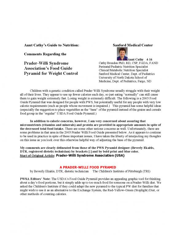 picture Food Pyramid Pdf 132746 | Aunt C Prader Willi Food Guide Pyramid Comments 4 16 Best