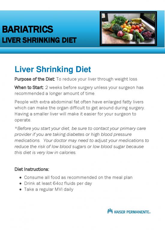 picture Fatty Liver Diet Plan Pdf 131144 | Bariatric Liver Shrinking Diet Wa En