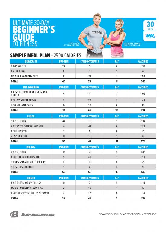 picture Calories Pdf 131882 | Bodybuilding Black