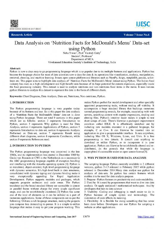 picture Nutrition Pdf 131152 | C16ba3a5d222cfa2452ab986ec76afdata Analysis On Nutrition Facts For Mcdonalds Menu Data Set Using Python